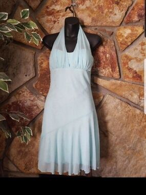 Finesse Light Blue Halter Dress